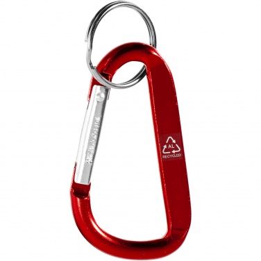 Logotrade promotional items photo of: Timor RCS recycled aluminium carabiner keychain
