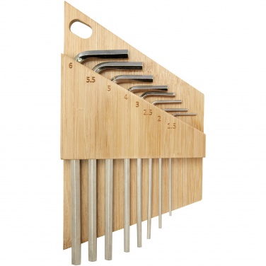 Logotrade promotional merchandise image of: Allen bamboo hex key tool set