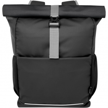 Logo trade promotional merchandise image of: Aqua 15" GRS recycled water resistant roll-top bike bag 20L