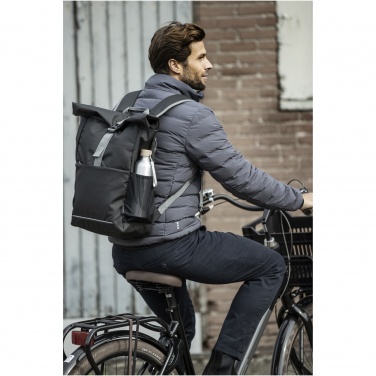 Logo trade promotional merchandise picture of: Aqua 15" GRS recycled water resistant roll-top bike bag 20L