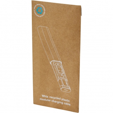 Logo trade promotional giveaway photo of: Whiz recycled plastic modular charging cable 
