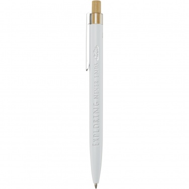 Logo trade promotional item photo of: Nooshin recycled aluminium ballpoint pen  (blue ink)