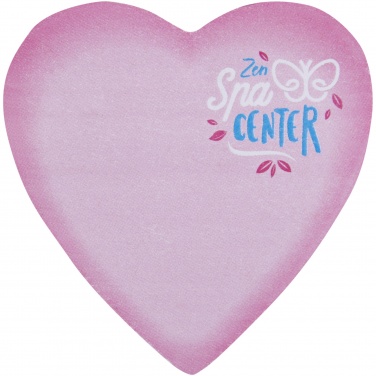 Logo trade promotional giveaway photo of: Sticky-Mate® heart-shaped recycled sticky notes
