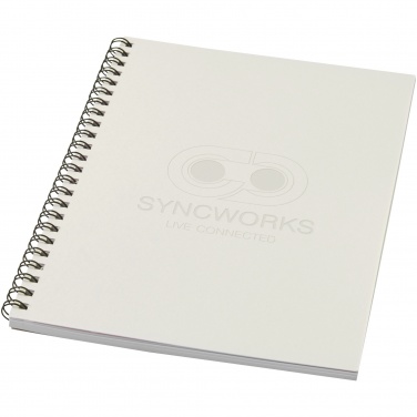 Logo trade promotional giveaways image of: Desk-Mate® A5 colour spiral notebook