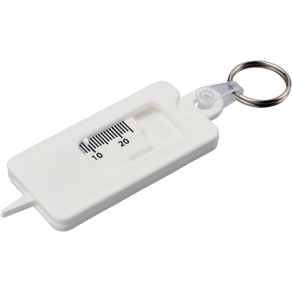 Logo trade promotional gifts image of: Kym recycled tyre tread check keychain