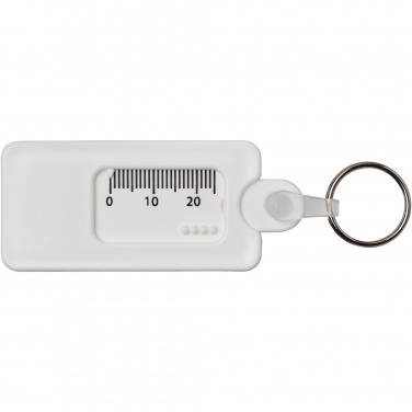 Logo trade corporate gifts image of: Kym recycled tyre tread check keychain