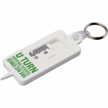 Logo trade promotional products picture of: Kym recycled tyre tread check keychain