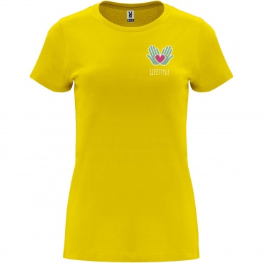 Logo trade promotional giveaways picture of: Capri short sleeve women's t-shirt