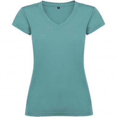 Logo trade promotional giveaway photo of: Victoria short sleeve women's v-neck t-shirt