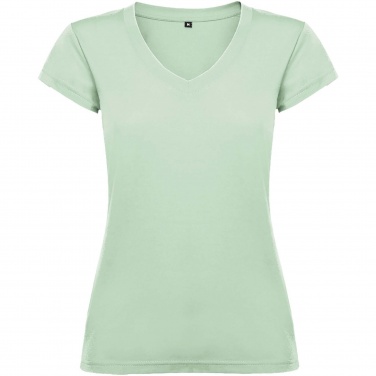 Logo trade promotional giveaway photo of: Victoria short sleeve women's v-neck t-shirt