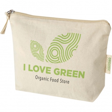 Logo trade promotional items image of: Orissa 180 g/m² organic toiletry bag 1L