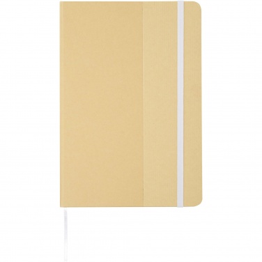 Logo trade promotional merchandise image of: Nelida A5 recycled cardboard hard cover notebook