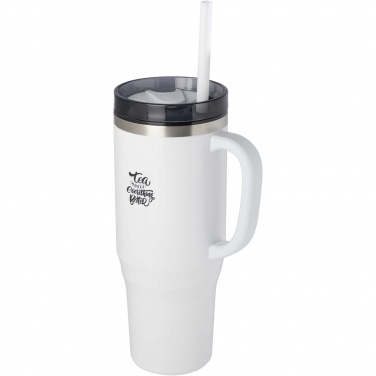 Logo trade promotional merchandise image of: Melbourne 1200 ml RCS certified insulated tumbler with straw