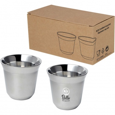 Logotrade promotional gifts photo of: Duo 80 ml RCS certified stainless steel espresso cup set 