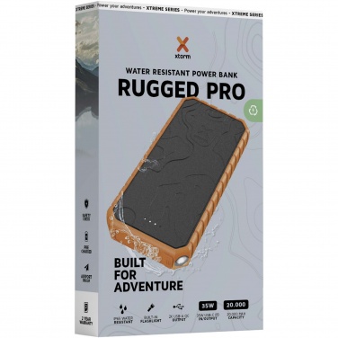 Logo trade promotional item photo of: Xtorm XR202 Xtreme 20.000 mAh 35W QC3.0 waterproof rugged power bank with torch