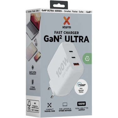 Logotrade promotional product picture of: Xtorm XEC100 GaN² Ultra 100W wall charger