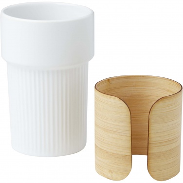 Logotrade corporate gift image of: Tumbler Fika 340 ml with bamboo sleeve