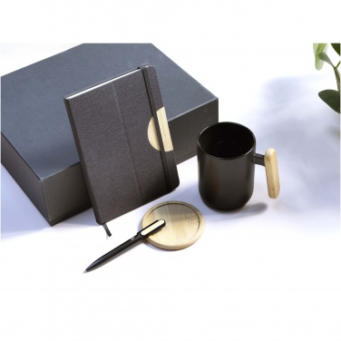 Logo trade corporate gift photo of: Laura A5 hard cover notebook and ballpoint pen gift set