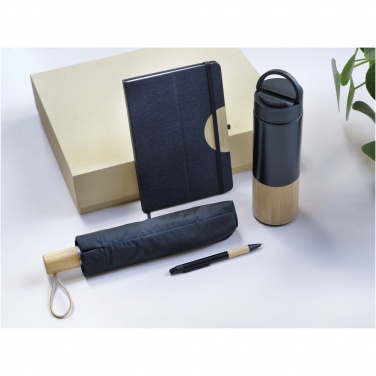 Logo trade corporate gifts image of: Carmen A5 hard cover notebook and ballpoint pen gift set