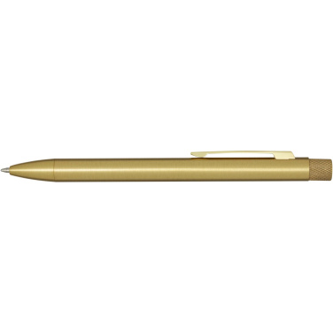 Logo trade promotional giveaways picture of: Beatriz recycled brass ballpoint pen
