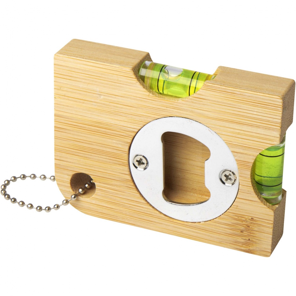Logo trade promotional merchandise image of: Levo bamboo bottle opener with level 