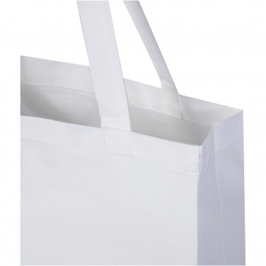 Logo trade corporate gift photo of: Madras 140 g/m² GRS recycled cotton gusset tote bag