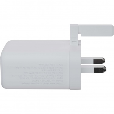 Logotrade promotional product picture of: Xtorm XEC067G GaN² Ultra 67W wall charger - UK plug