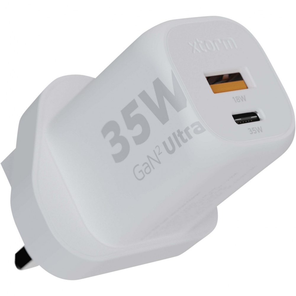 Logotrade promotional giveaways photo of: Xtorm XEC035 GaN² Ultra 35W wall charger - UK plug