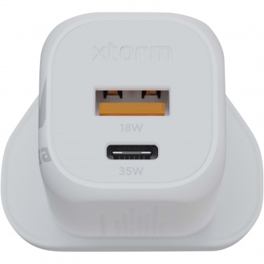 Logotrade promotional product picture of: Xtorm XEC035 GaN² Ultra 35W wall charger - UK plug