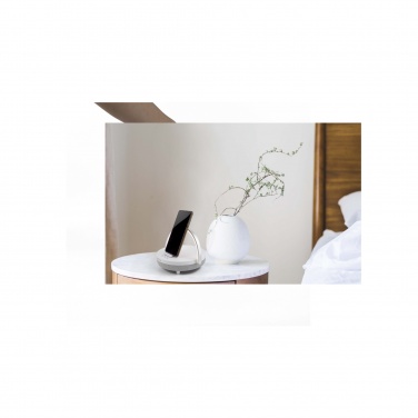 Logo trade promotional product photo of: Prixton 4-in-1 10W Bluetooth® speaker with LED light and wireless charging base