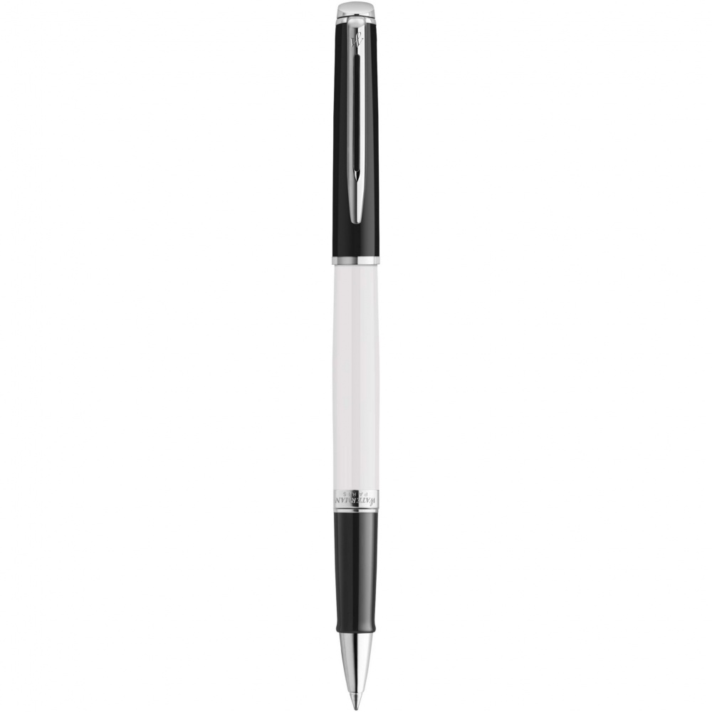 Logotrade promotional gift picture of: Hemisphere colour blocking rollerball pen with palladium trim