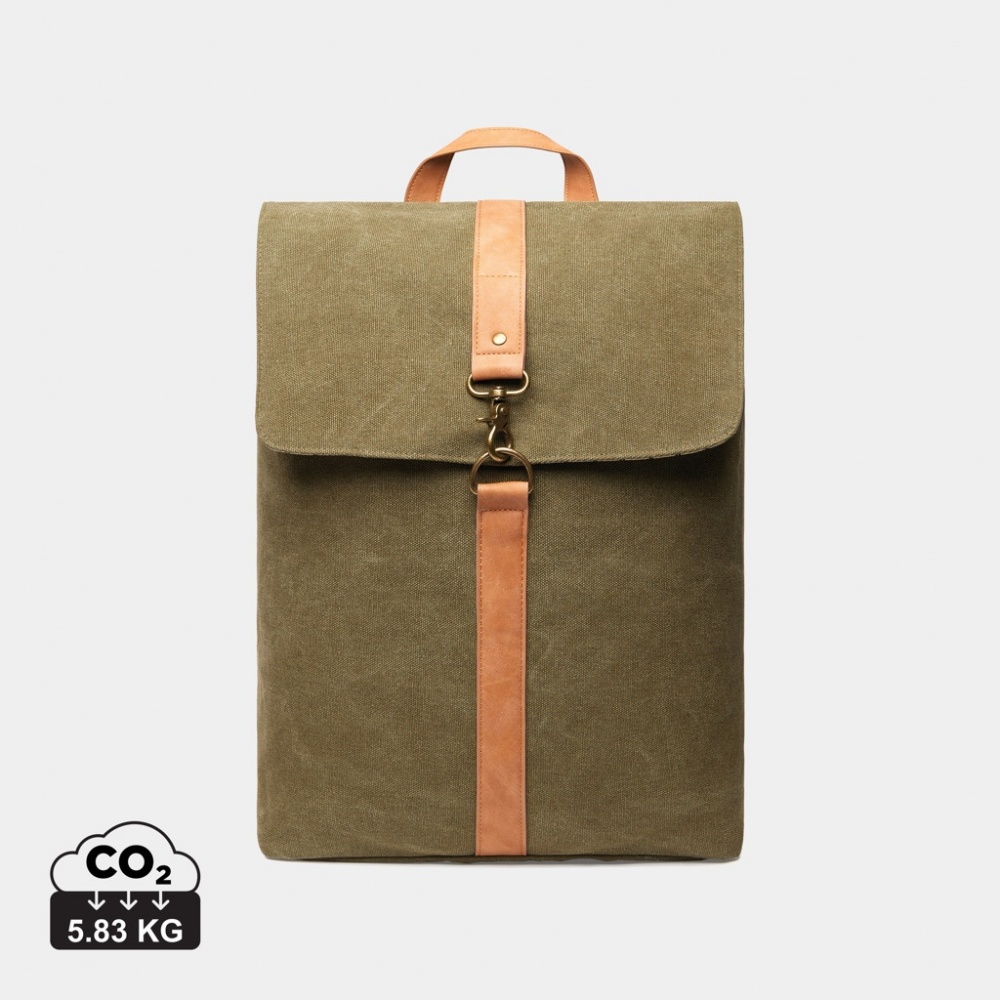 Logo trade promotional merchandise photo of: VINGA Bosler backpack GRS recycled canvas