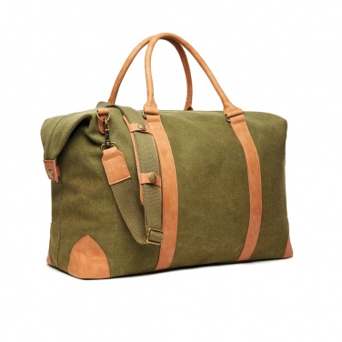 Logo trade promotional merchandise picture of: VINGA Bosler RCS recycled canvas weekend bag