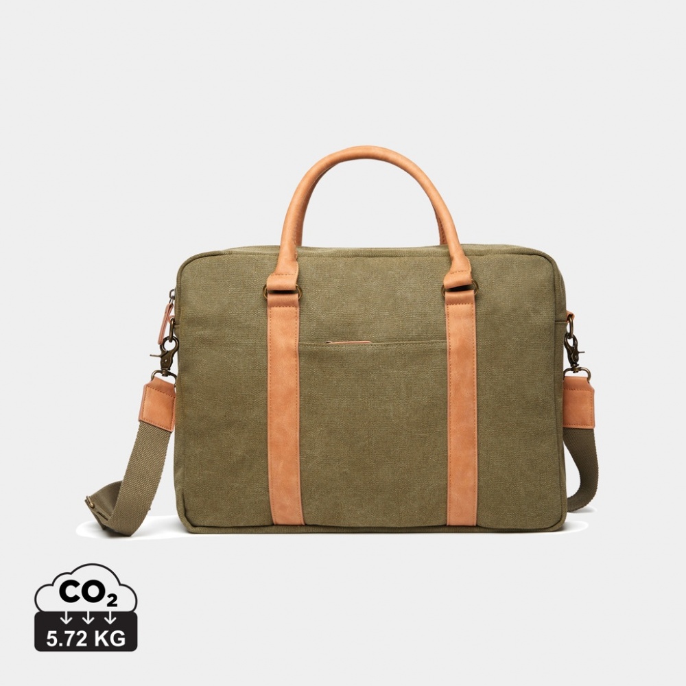 Logo trade promotional merchandise image of: VINGA Bosler RCS recycled canvas computer bag