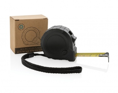 Logo trade promotional giveaways image of: RCS recycled plastic 3M/16 mm tape with stop button