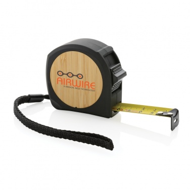 Logo trade promotional merchandise image of: RCS recycled plastic bamboo tape 5M/19mm