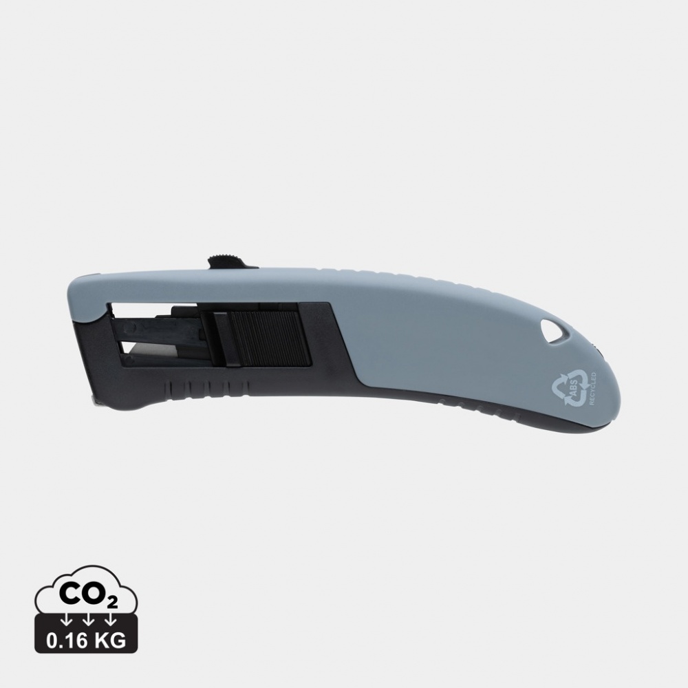 Logotrade advertising product image of: RCS certified recycled plastic Auto retract safety knife