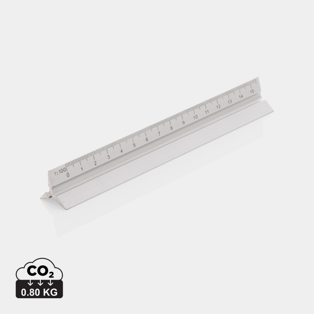 Logotrade promotional merchandise picture of: 15cm. Aluminum triangular ruler