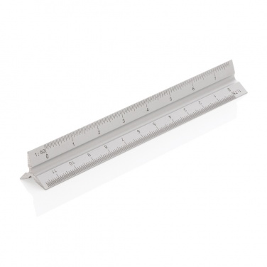 Logo trade business gifts image of: 15cm. Aluminum triangular ruler