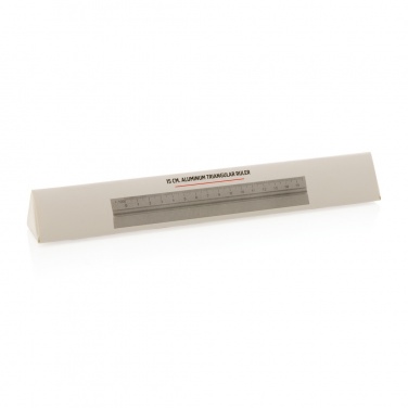 Logo trade promotional giveaway photo of: 15cm. Aluminum triangular ruler