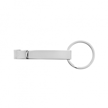 Logotrade promotional gift image of: RCS recycled zinc alloy bottle opener keychain