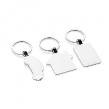 Logo trade promotional gifts picture of: RCS recycled zinc alloy house keyring