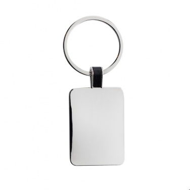 Logotrade promotional giveaway image of: RCS recycled zinc alloy rectangle keyring