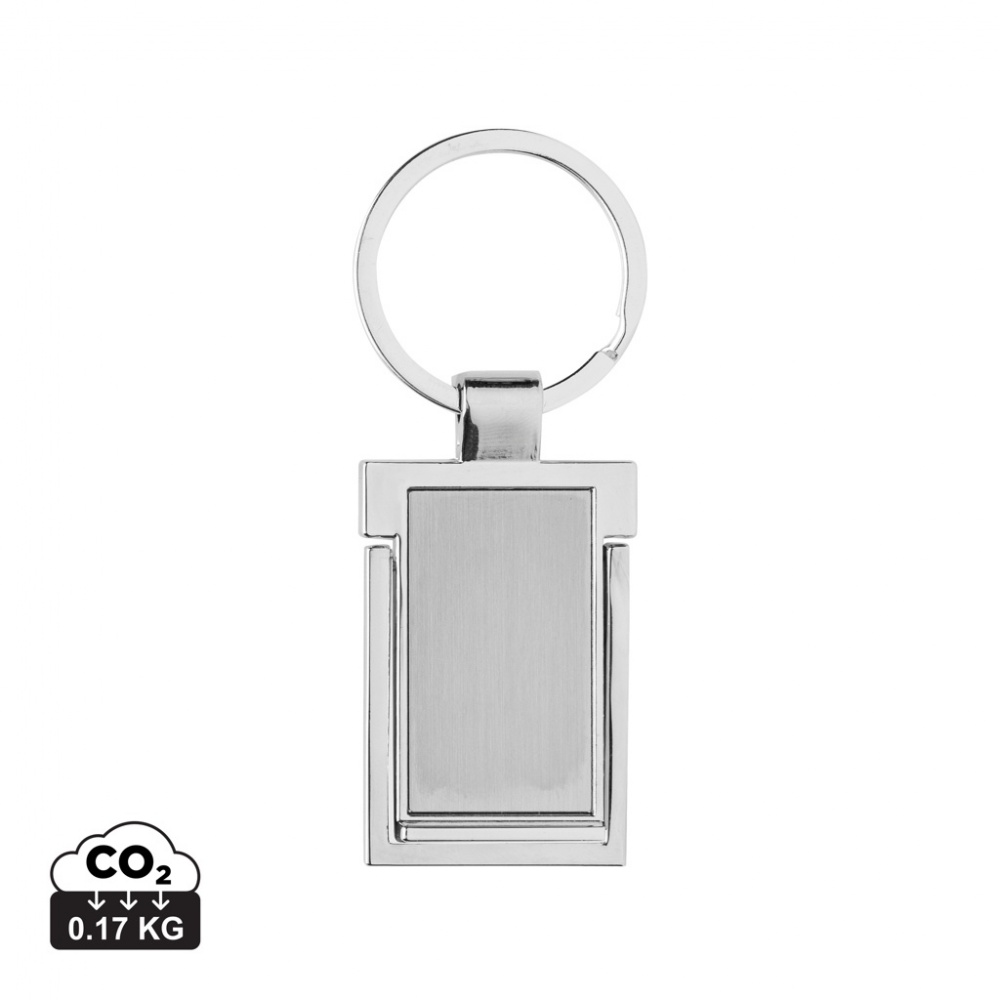Logo trade promotional merchandise photo of: RSC recycled zinc alloy phone stand keychain