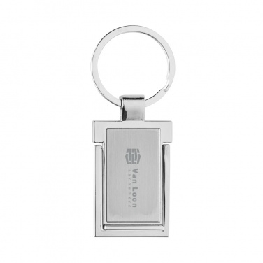 Logo trade corporate gifts picture of: RSC recycled zinc alloy phone stand keychain