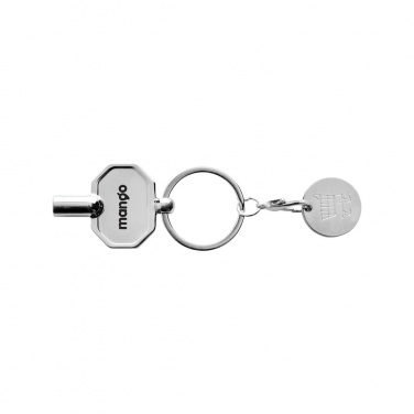 Logotrade promotional gift image of: RCS recycled zinc alloy radiator key keychain with coin