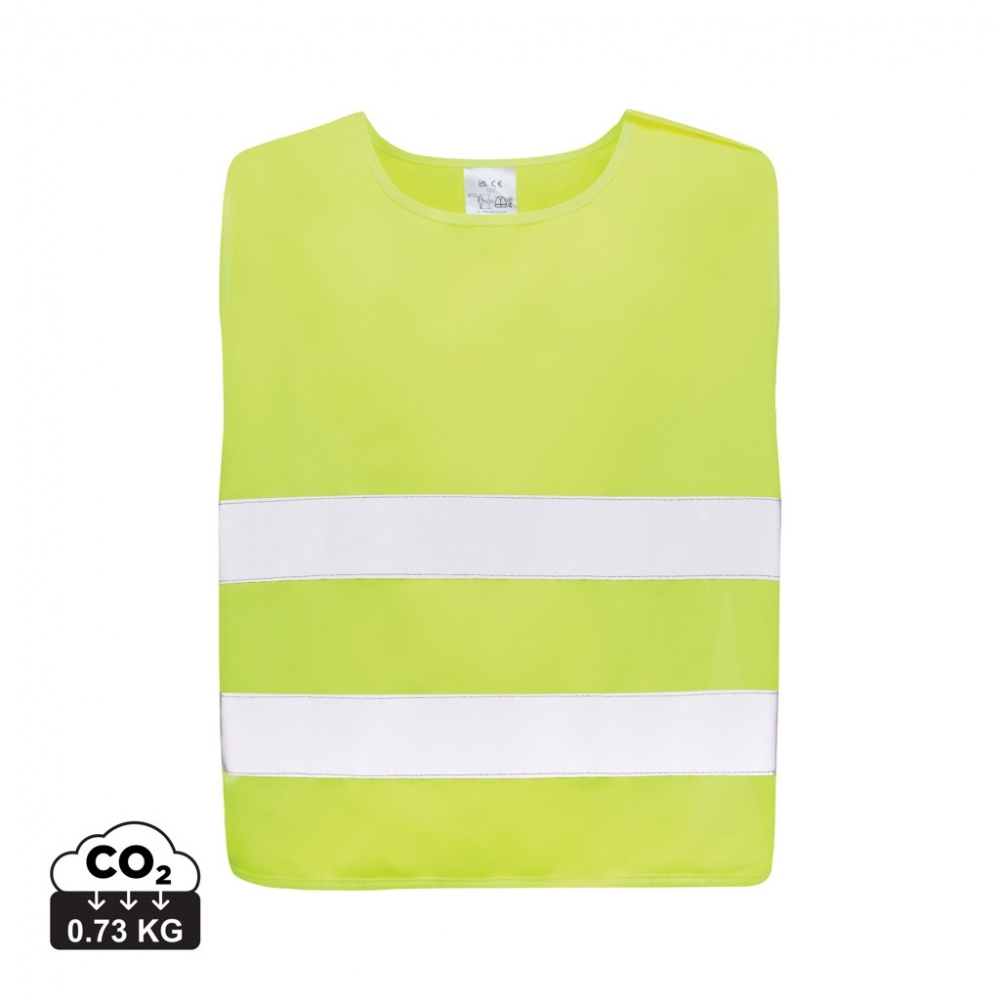 Logotrade promotional gift image of: GRS recycled PET high-visibility safety vest 7-12 years