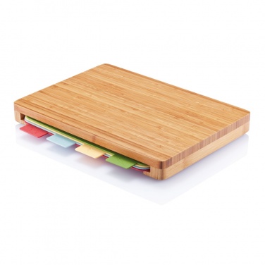 Logo trade promotional giveaways image of: Cutting board with 4pcs hygienic boards