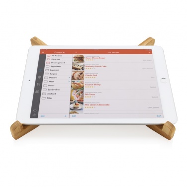 Logo trade promotional merchandise photo of: Bamboo portable laptop stand