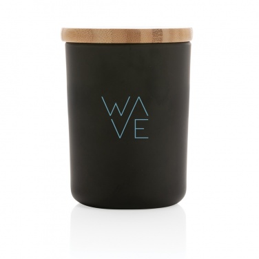 Logo trade promotional merchandise picture of: Ukiyo deluxe scented candle with bamboo lid